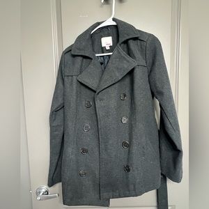 BONGO charcoal gray pea coat SIZE medium